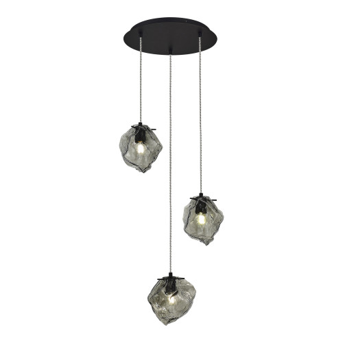 SL1175.403.03 Светильник подвесной ST-Luce Черный/Серо-зеленый E14 3*40W