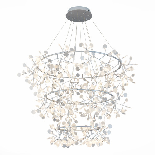 SL379.103.486 Люстра подвесная ST-Luce Серебристый/Белый LED 486*0,5W 3500K