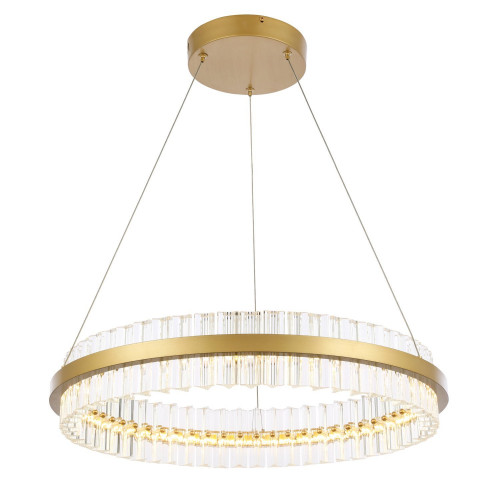 SL383.213.01 Светильник подвесной ST-Luce Матовое золото/Прозрачный LED 1*44W 3000K