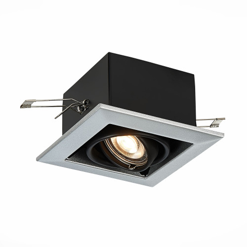 ST250.148.01 Св-к встр. Черный GU10 1*50W  L126xW126xH70 220V Без ламп