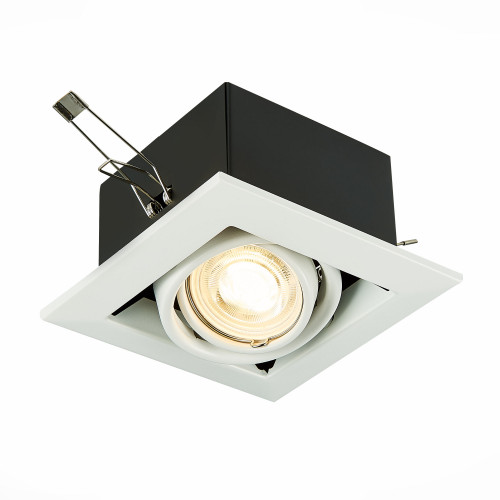 ST250.558.01 Св-к встр. Черный, Белый GU10 1*50W  IP20 L126xW126xH70 220V Без ламп